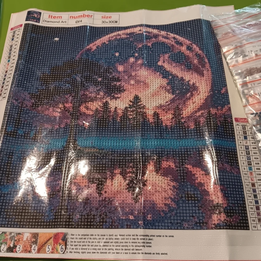Diamond Art Painting Kit Moonlit Landscape  30x30